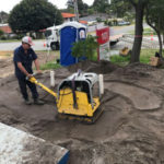 Compacting concrete soakwells perth